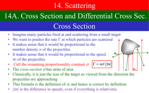 14. Scattering 14A. Cross Section and Differential Cross Sec. Cross Section