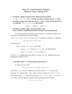 Midterm Exam, Spring 2014