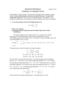 Quantum Mechanics  Solutions to Graduate Exam