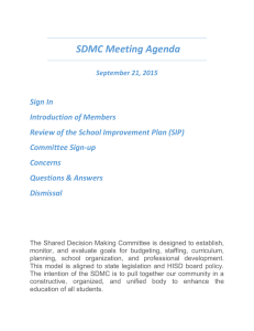 SDMC Meeting Agenda