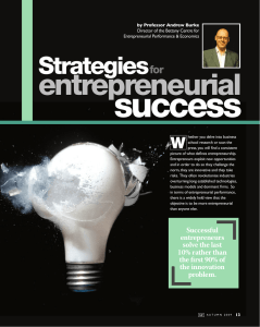 success entrepreneurial Strategies W