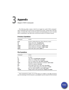 3 Appendix Simple UNIX Commands