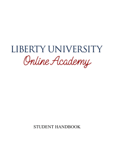 Liberty University Online Academy Student Handbook