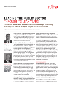 leading the public sector  through its lEan yEars