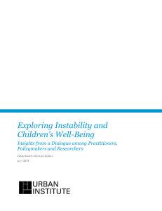 Exploring Instability and Children’s Well-Being Insights from a Dialogue among Practitioners,