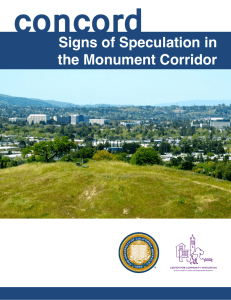 concord Signs of Speculation in the Monument Corridor