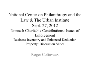 National Center on Philanthropy and the Law &amp; The Urban Institute