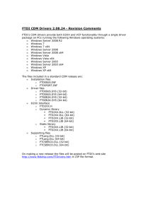 FTDI CDM Drivers 2.08.24 - Revision Comments