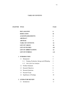 vii  TABLE OF CONTENTS CHAPTER  TITLE