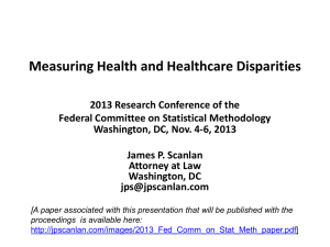 Measuring Health and Healthcare Disparities