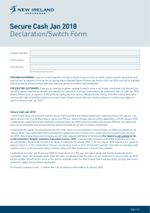 Secure Cash Jan 2018 Declaration/Switch Form