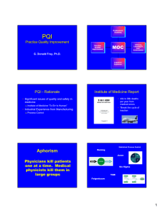 PQI MOC PQI - Rationale Institute of Medicine Report