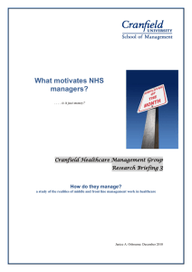 What motivates NHS managers?  3