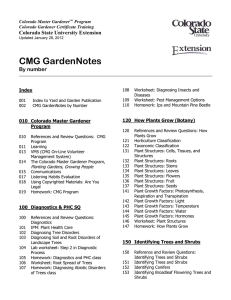 CMG GardenNotes Colorado State University Extension By number Colorado Master Gardener