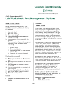 Lab Worksheet: Pest Management Options  CMG GardenNotes #109 Small Group Activity