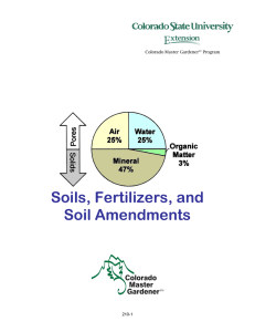 Soils, Fertilizers, and Soil Amendments  210-1
