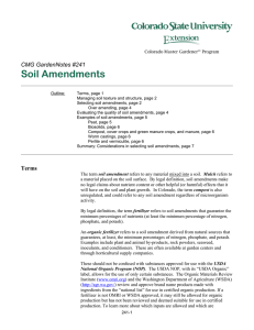 Soil Amendments  CMG GardenNotes #241