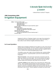 Irrigation Equipment CMG GardenNotes #264
