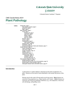 Plant Pathology CMG GardenNotes #331