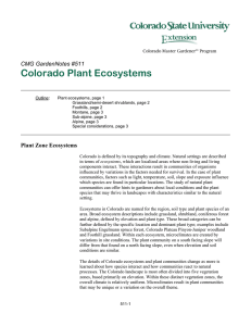 Colorado Plant Ecosystems  CMG GardenNotes #511