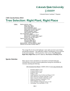 Tree Selection: Right Plant, Right Place  CMG GardenNotes #632
