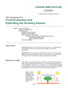 Frost Protection and Extending the Growing Season CMG GardenNotes #722