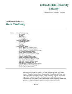 Herb Gardening  CMG GardenNotes #731