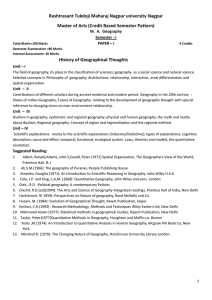 Rashtrasant Tukdoji Maharaj Nagpur university Nagpur History of Geographical Thoughts