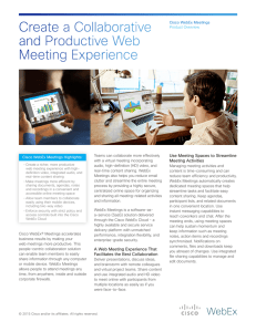 Create a Collaborative and Productive Web Meeting Experience Use Meeting Spaces to Streamline