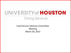 Food Service Advisory Committee Meeting March 30, 2012