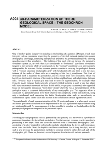 A004 3D-PARAMETERIZATION OF THE 3D GEOLOGICAL SPACE – THE GEOCHRON MODEL