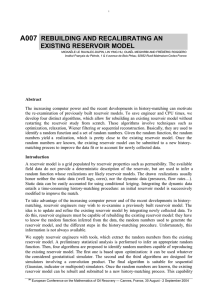 A007 REBUILDING AND RECALIBRATING AN EXISTING RESERVOIR MODEL