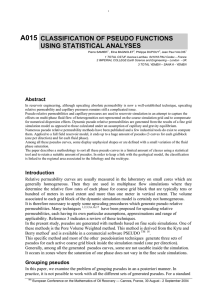 A015 CLASSIFICATION OF PSEUDO FUNCTIONS USING STATISTICAL ANALYSES