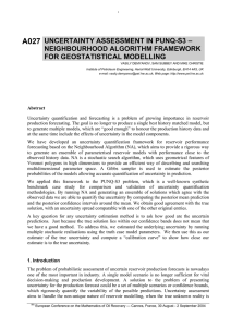 A027 UNCERTAINTY ASSESSMENT IN PUNQ-S3 – NEIGHBOURHOOD ALGORITHM FRAMEWORK FOR GEOSTATISTICAL MODELLING