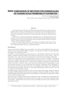 B008 COMPARISON OF METHODS FOR DOWNSCALING OF COARSE SCALE PERMEABILITY ESTIMATES