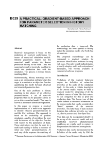 B029 A PRACTICAL, GRADIENT-BASED APPROACH FOR PARAMETER SELECTION IN HISTORY MATCHING