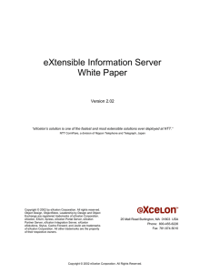 eXtensible Information Server White Paper Version 2.02
