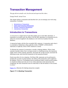 Transaction Management