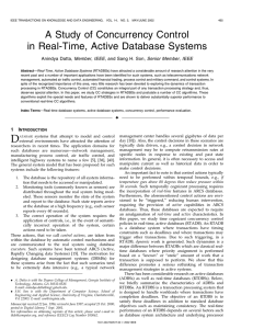 A Study of Concurrency Control in Real-Time, Active Database Systems