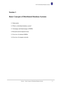 Session 1 Basic Concepts of Distributed Database Systems