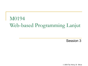 M0194 Web-based Programming Lanjut Session 3 