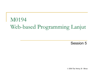 M0194 Web-based Programming Lanjut Session 5 