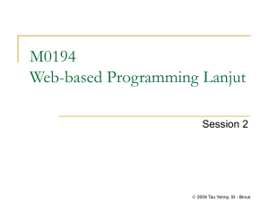 M0194 Web-based Programming Lanjut Session 2 