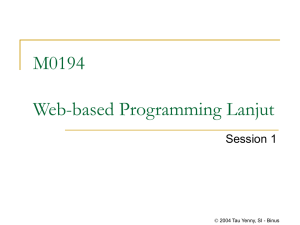 M0194 Web-based Programming Lanjut Session 1 