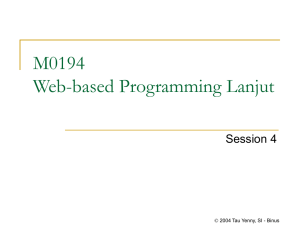 M0194 Web-based Programming Lanjut Session 4 