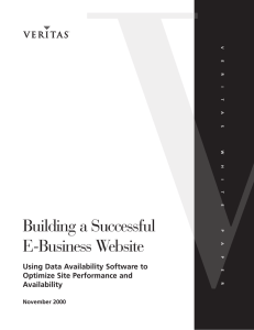 Building a Successful E-Business Website Using Data Availability Software to