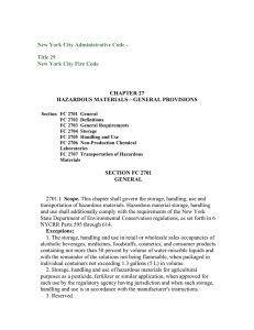 New York City Administrative Code - Title 29 CHAPTER 27