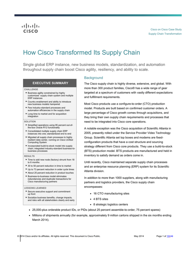 cisco supply chain management case study