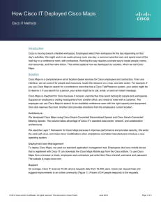 How Cisco IT Deployed Cisco Maps Cisco IT Methods  Introduction