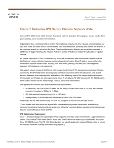 Cisco IT Refreshes IPS Sensor Platform Network Wide